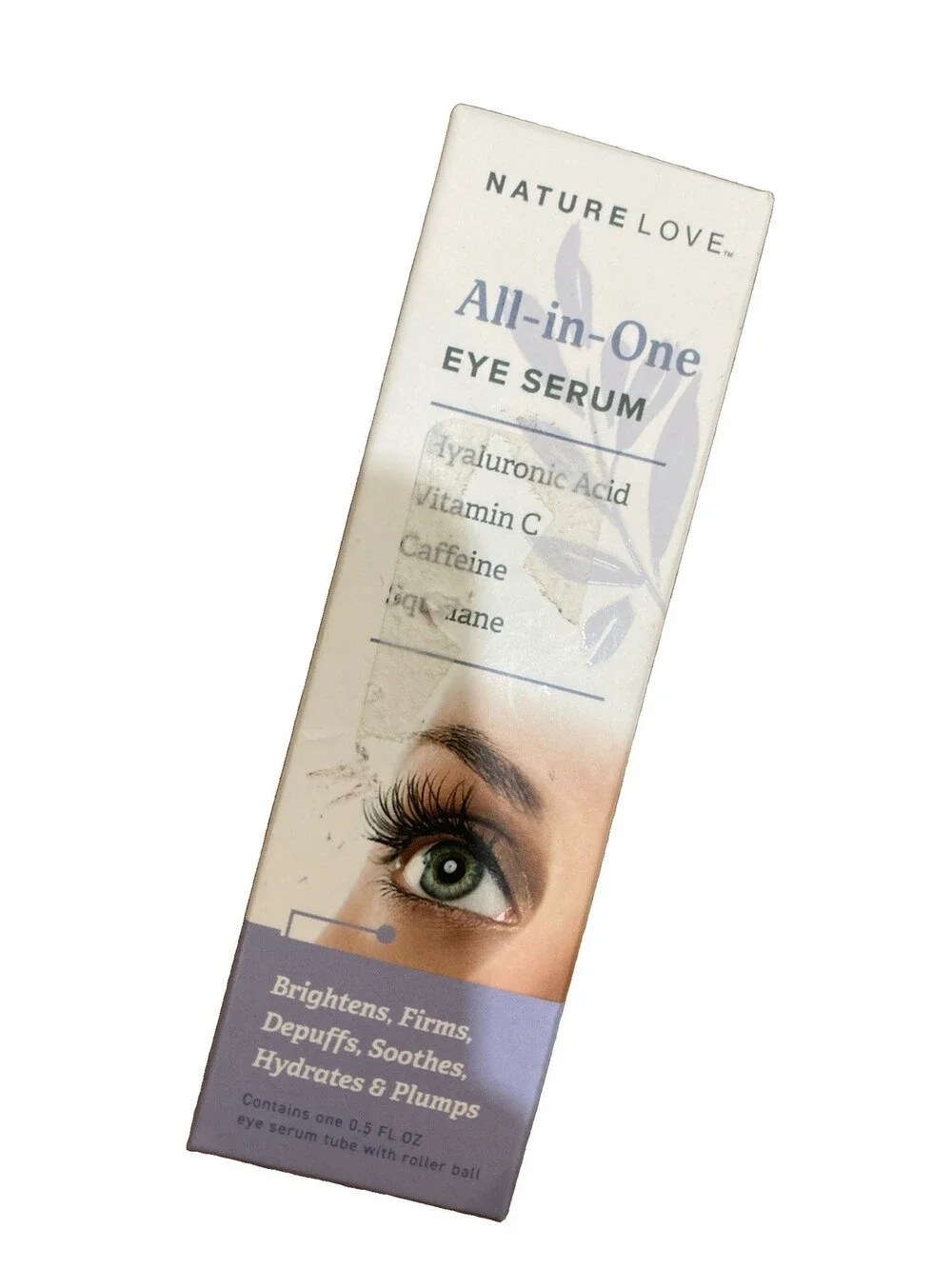 NatureLove All In One Eye Serum Caffeine Vit C Hyalur Acid & Squalane Rollerball
